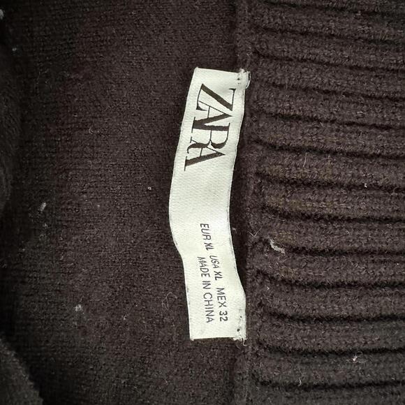 ZARA Women's Black Gold Button-Up Cardigan with High Neck - XL - Picture 2 of 8